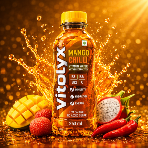 Vitolyx Mango Chilli Vitamin Water | Electrolytes, Immunity & Hydration