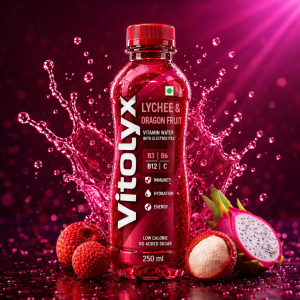 Vitolyx Lychee & Dragon Fruit Vitamin Water | Electrolytes, Immunity & Hydration